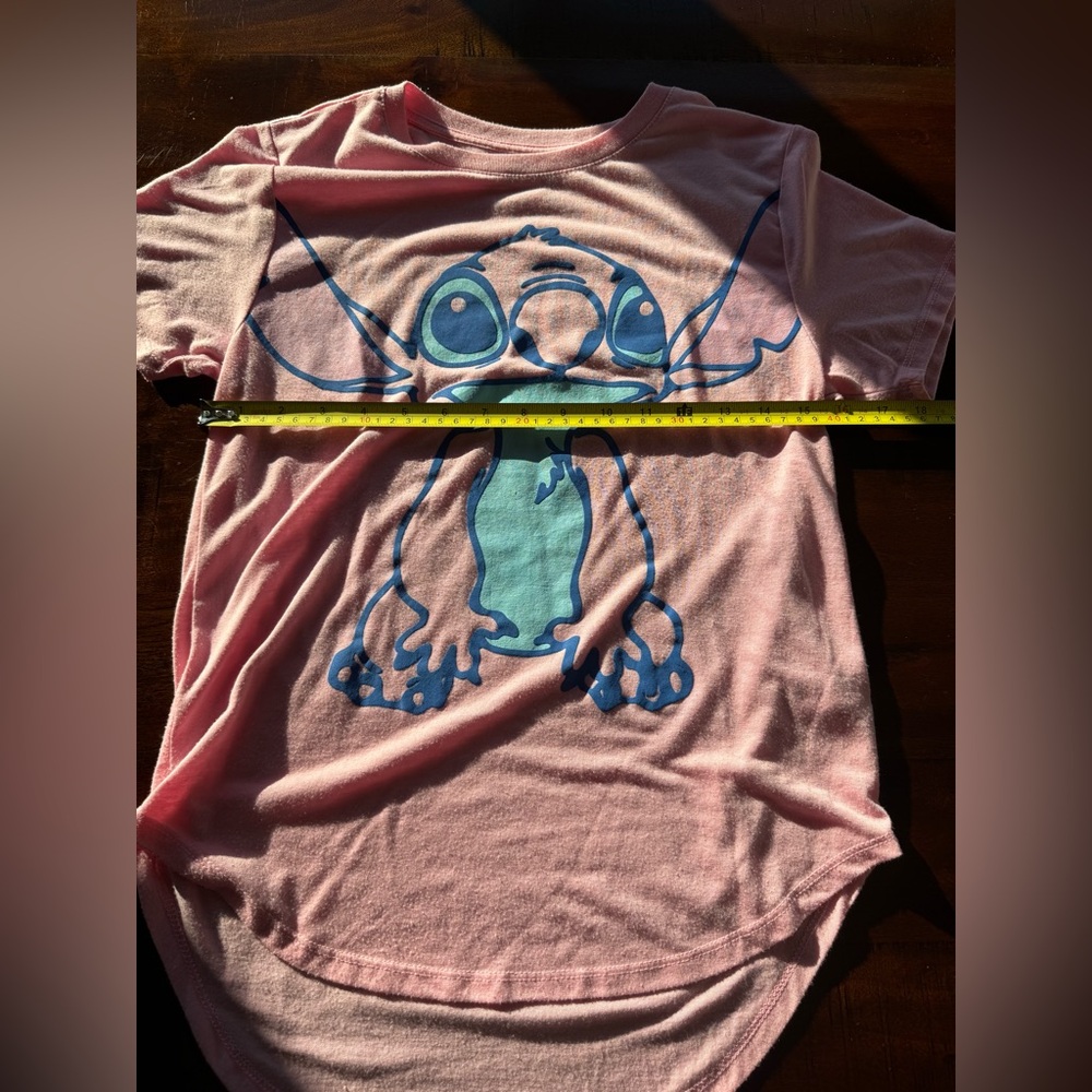 Disney Stitch “Weird But Cute” Pink Graphic Tee Women’s M 7/9 - Picture 7 of 11